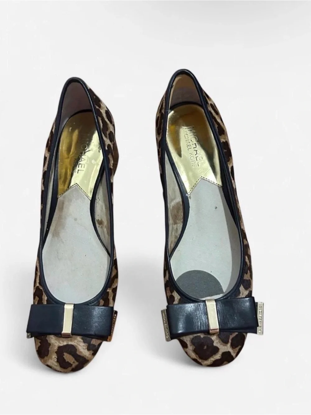 Michael Kors Leopard Print Block Heel Pumps